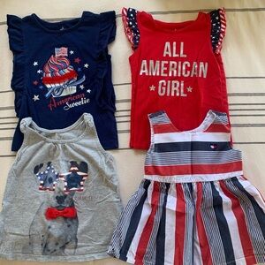 Patriotic Girls Shirt Clothing Set